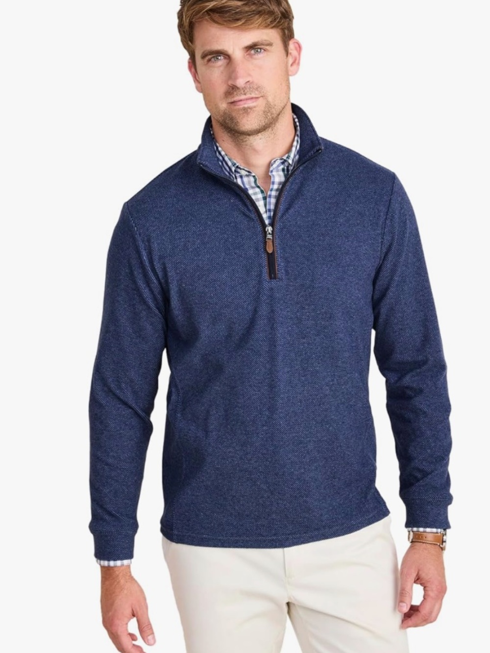 vineyard vines mens calmwater quarter zip sweater size xxl deep bay blue nwt